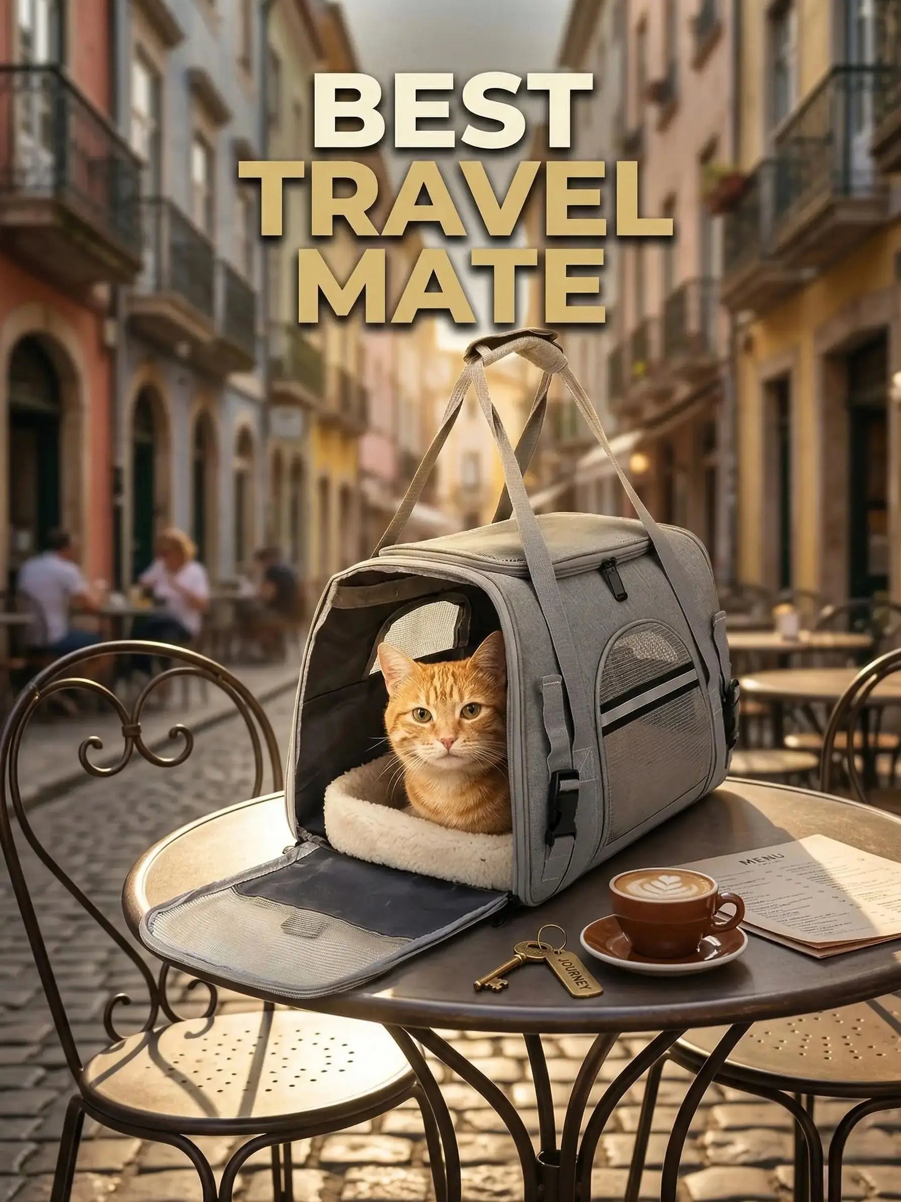 Airline Approved Pet Carrier Soft Sided Cat Dog Travel Bag Breathable Mesh Portable Foldable Puppy Kitten Transport Pouch Under