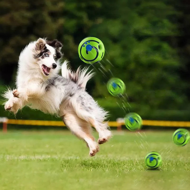 Dog Toy Wobble Wag Giggle Glow Ball Interactive Dog Attention Toy Fun Giggle Sounds Ball When Rolled or Shaken For Pet Dog Fun