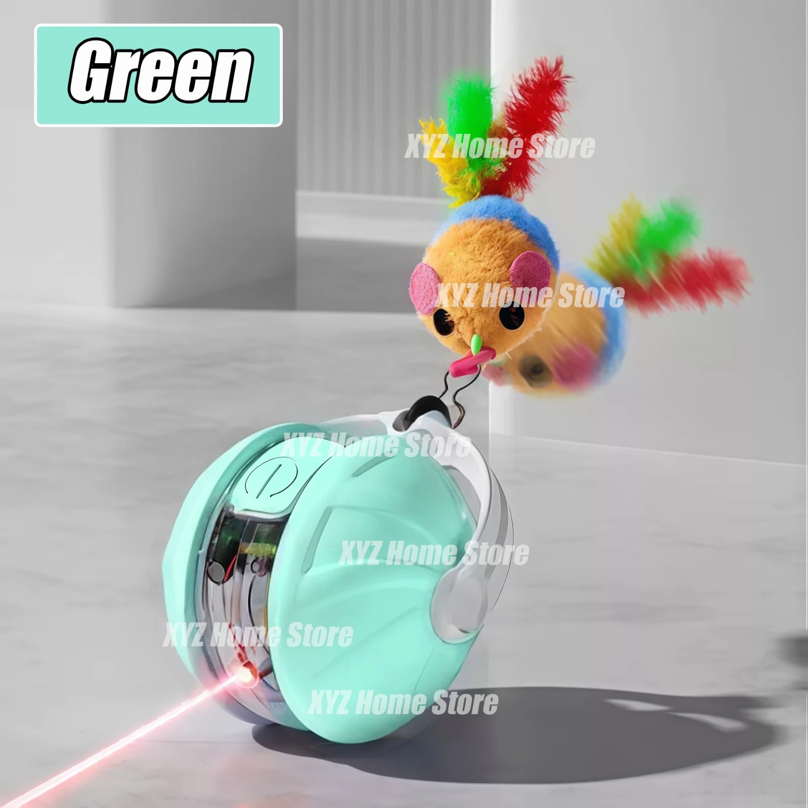 Dog Interactive Ball Toys Infrared Automatic Rolling Ball Tail Rechargeable Smart Pet Electric Toy Cat Training Imitate Mouse
