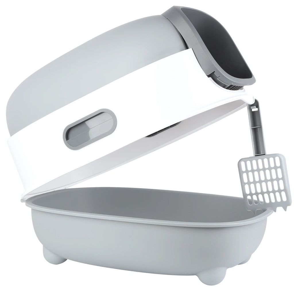 Cat litter box, dome structure closed cat litter box, cat toilet with shovel, with cat litter scoop, 40*39*56cm