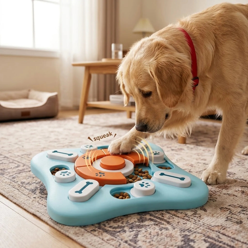 Cat and Dog Puzzle Feeding Toys Interactive Mental Brain Training Fun Snack Dispenser Toys