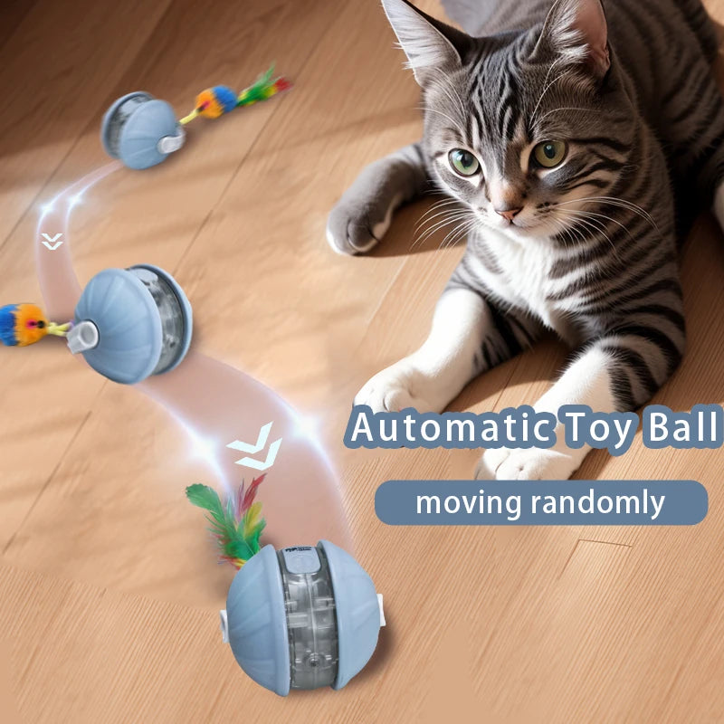 Dog Interactive Ball Toys Infrared Automatic Rolling Ball Tail Rechargeable Smart Pet Electric Toy Cat Training Imitate Mouse
