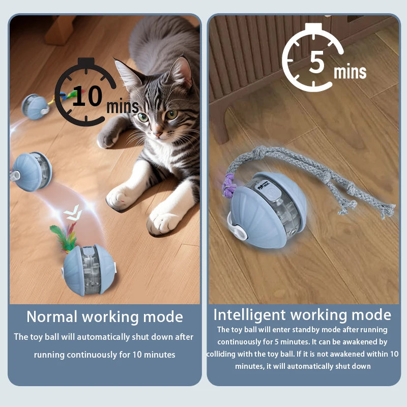 Dog Interactive Ball Toys Infrared Automatic Rolling Ball Tail Rechargeable Smart Pet Electric Toy Cat Training Imitate Mouse