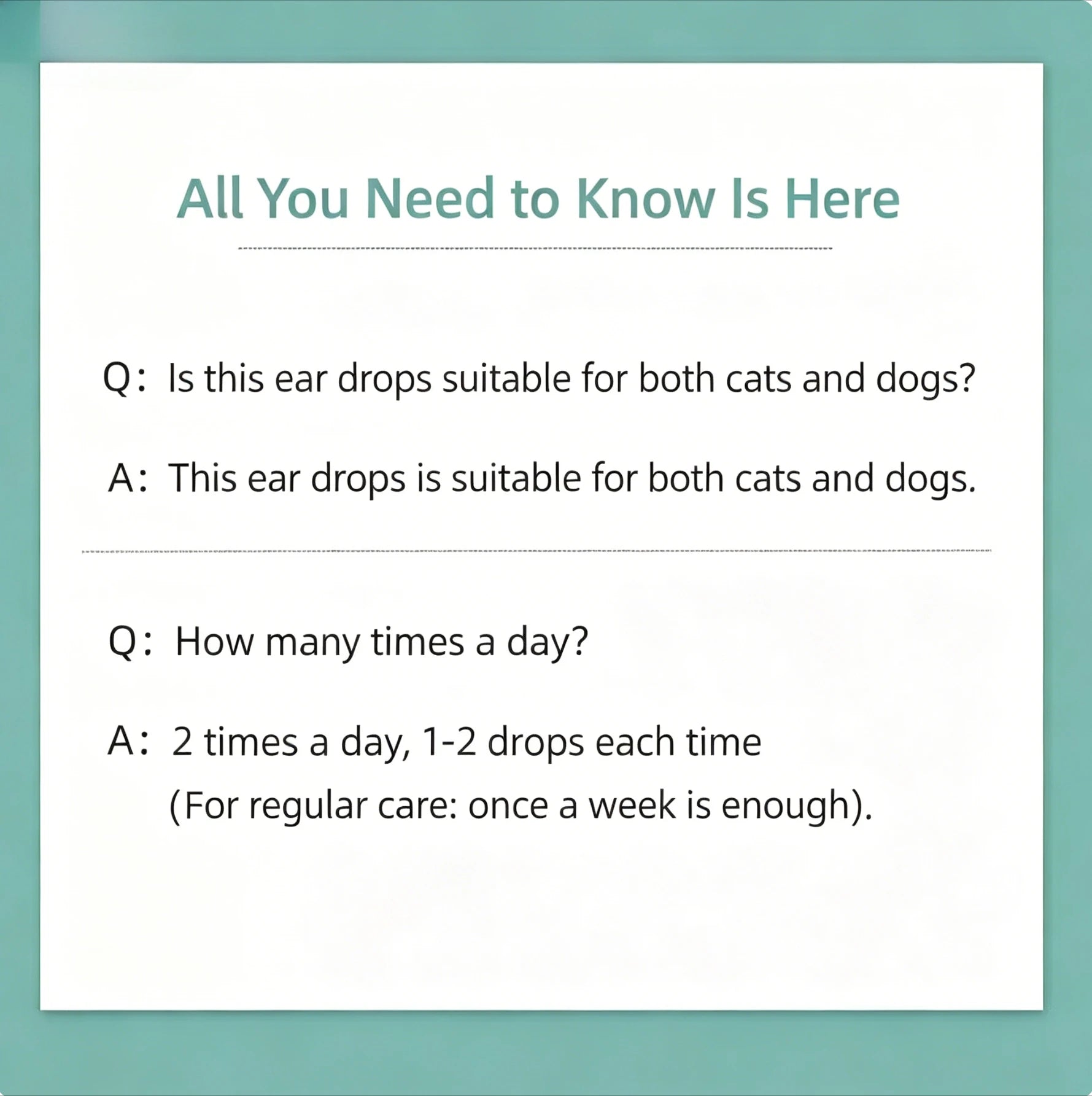 Pet Ear Mite Oil Ear MiteTreatment for Dogs and Cats