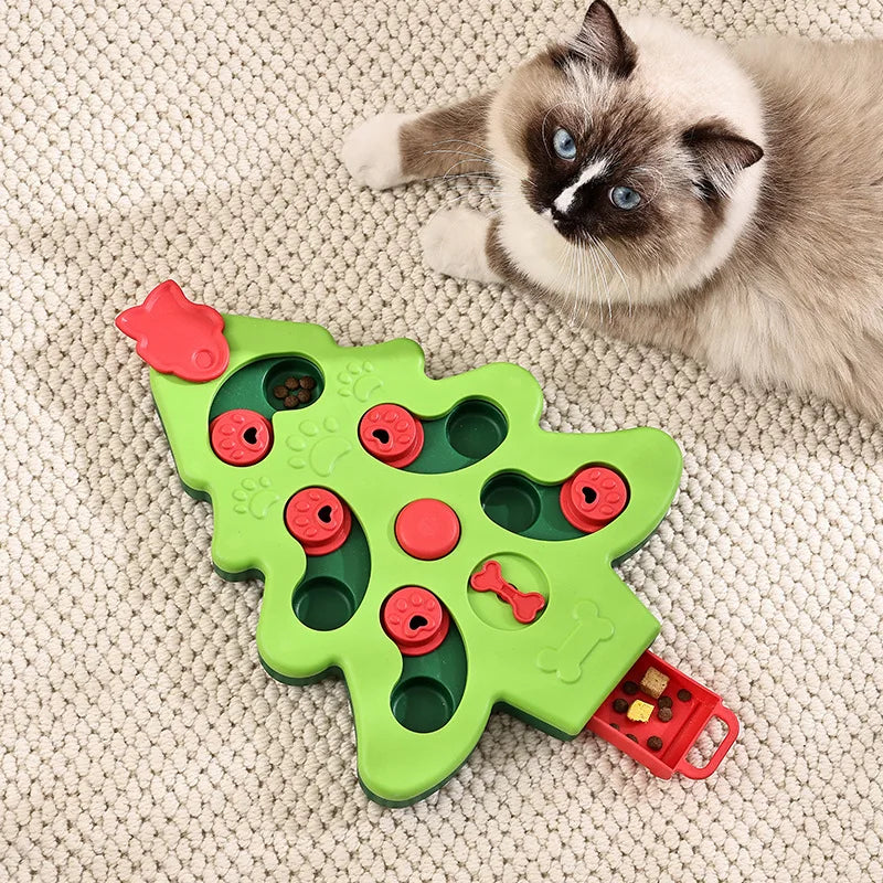 Cat and Dog Puzzle Feeding Toys Interactive Mental Brain Training Fun Snack Dispenser Toys