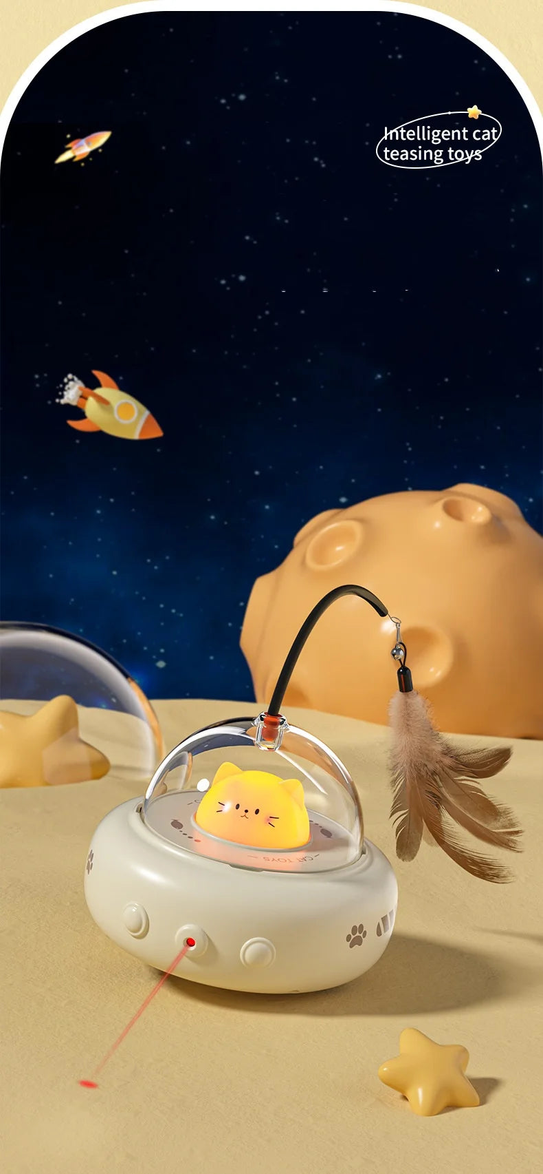 New Smart Cat Toys From Hi Solution Stuffy Cat Accessories Lazy People Funny Dog Stick Feather Dog Toys Pet Supplies