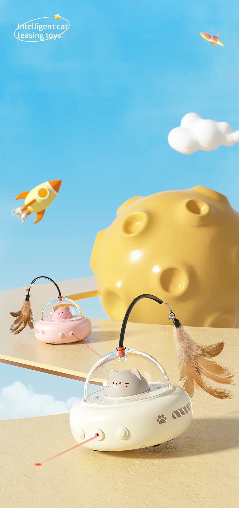 New Smart Cat Toys From Hi Solution Stuffy Cat Accessories Lazy People Funny Dog Stick Feather Dog Toys Pet Supplies