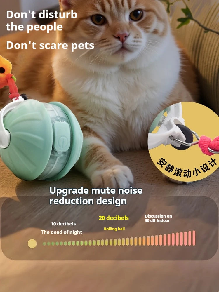 Dog Interactive Ball Toys Infrared Automatic Rolling Ball Tail Rechargeable Smart Pet Electric Toy Cat Training Imitate Mouse
