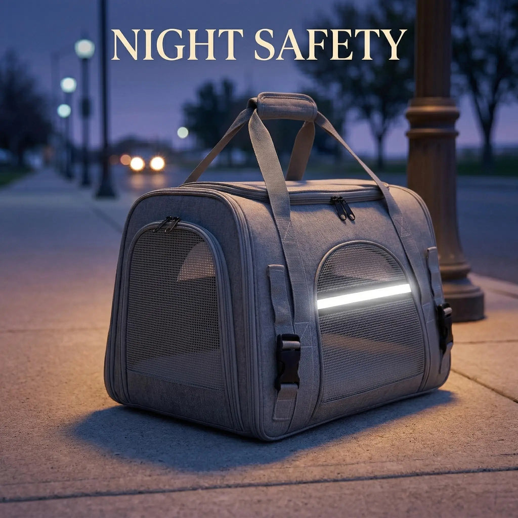 Airline Approved Pet Carrier Soft Sided Cat Dog Travel Bag Breathable Mesh Portable Foldable Puppy Kitten Transport Pouch Under