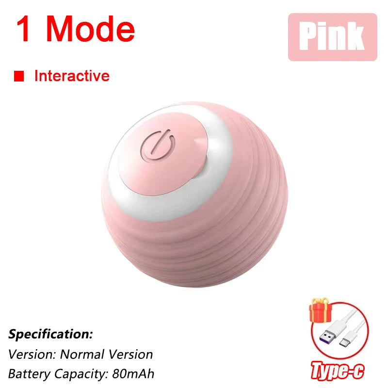 Dog Interactive Ball Toys Infrared Automatic Rolling Ball Tail Rechargeable Smart Pet Electric Toy Cat Training Imitate Mouse