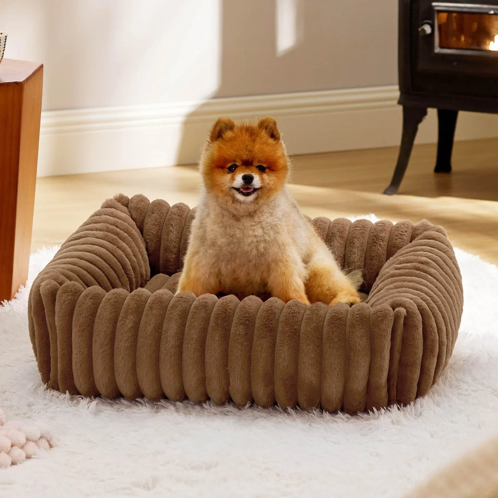 Luxury Bed for Small Dog Warm Cat Sofa Nest Pet Comfortable Plush Puppy Bed Removable Washed for Small Animal Dog Pet Supplies