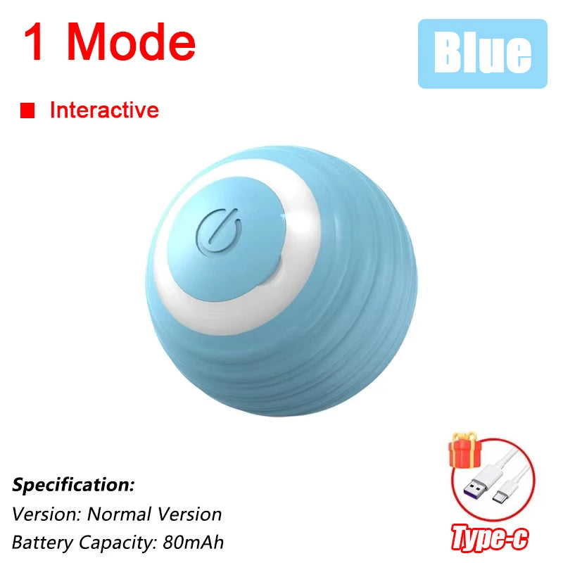 Dog Interactive Ball Toys Infrared Automatic Rolling Ball Tail Rechargeable Smart Pet Electric Toy Cat Training Imitate Mouse