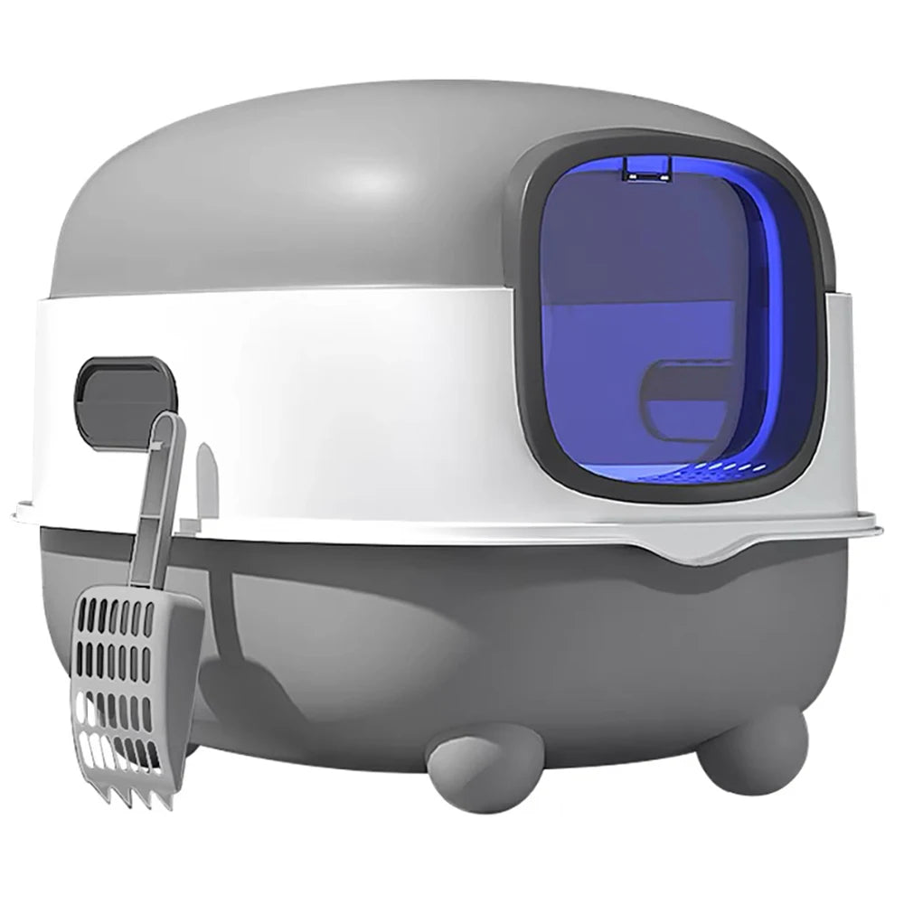 Cat litter box, dome structure closed cat litter box, cat toilet with shovel, with cat litter scoop, 40*39*56cm