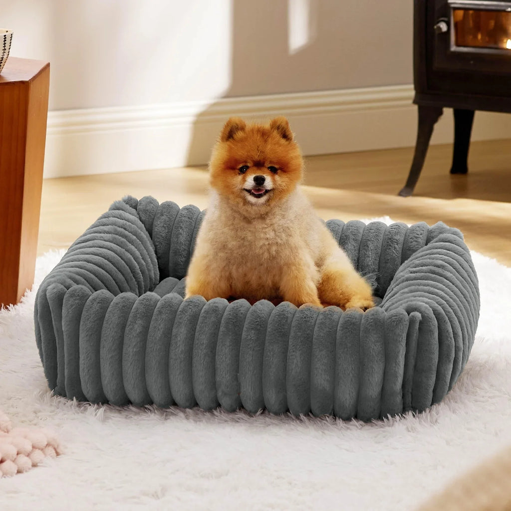 Luxury Bed for Small Dog Warm Cat Sofa Nest Pet Comfortable Plush Puppy Bed Removable Washed for Small Animal Dog Pet Supplies