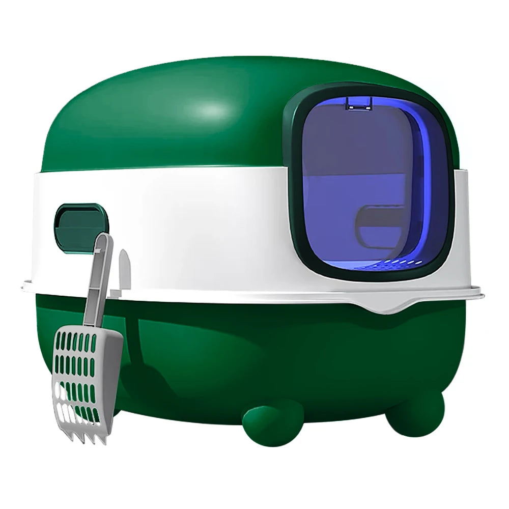 Cat litter box, dome structure closed cat litter box, cat toilet with shovel, with cat litter scoop, 40*39*56cm