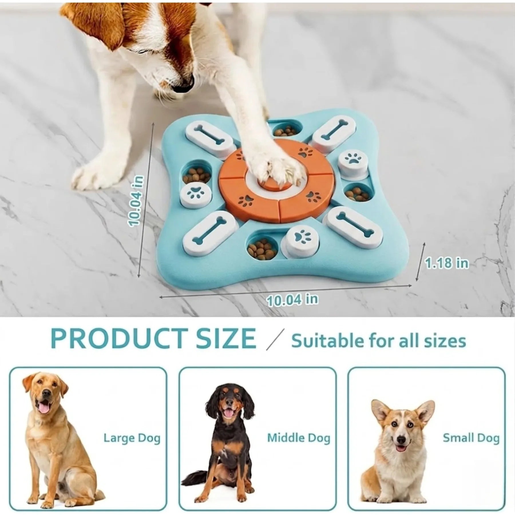Cat and Dog Puzzle Feeding Toys Interactive Mental Brain Training Fun Snack Dispenser Toys