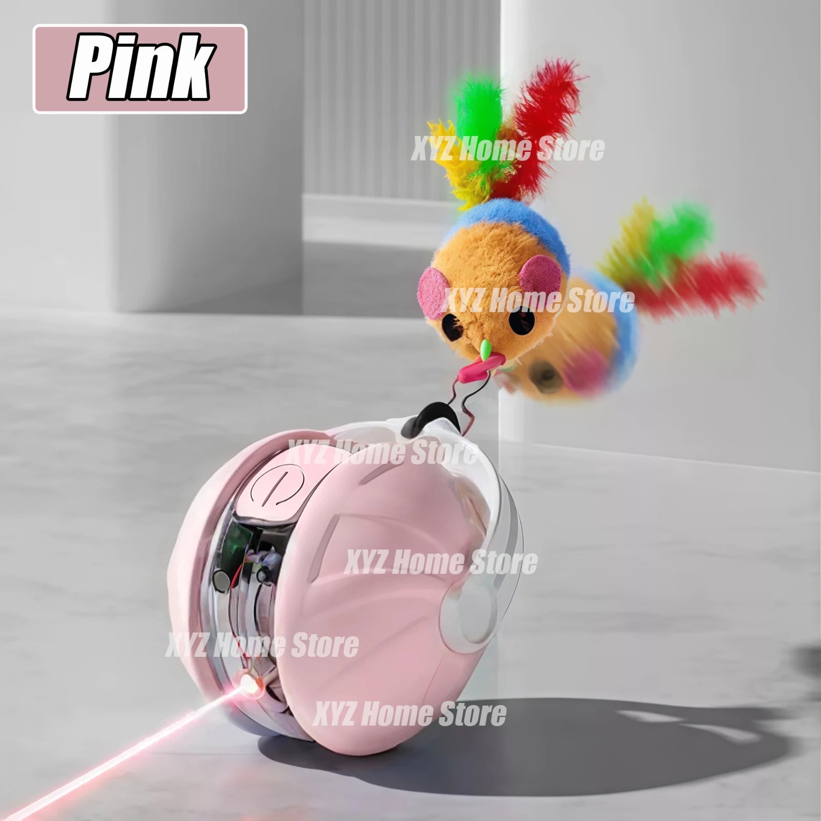 Dog Interactive Ball Toys Infrared Automatic Rolling Ball Tail Rechargeable Smart Pet Electric Toy Cat Training Imitate Mouse