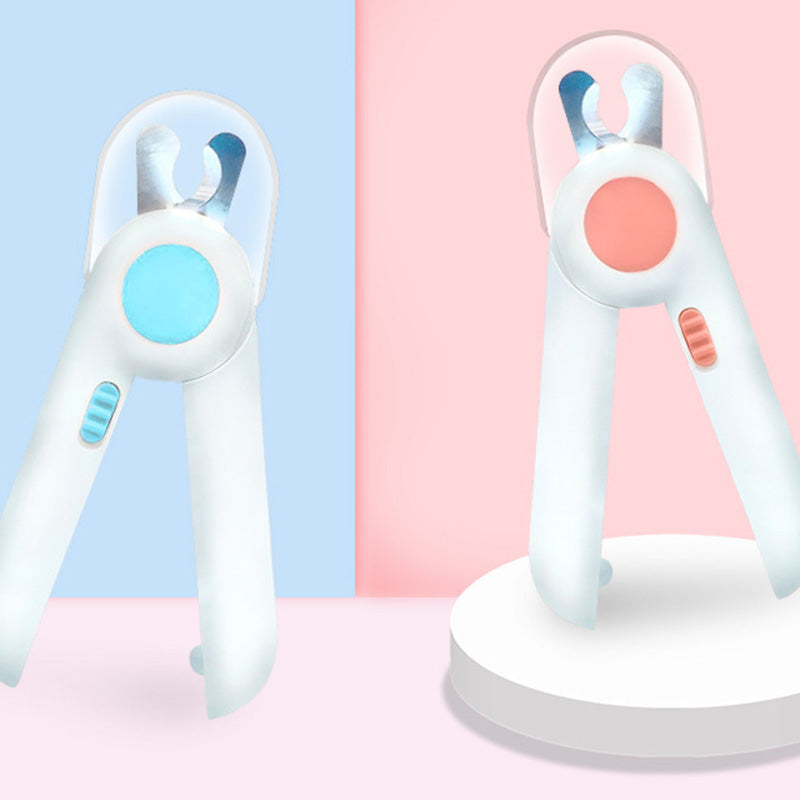 Convenient Pet Dog Cat Claw Toe Nail Clippers LED Light Stainless Steel Scissors Nail Cutter